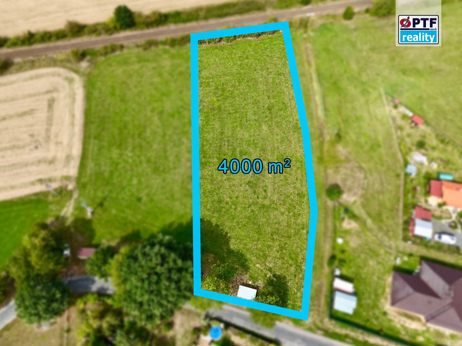Prodej velkého stavebního pozemku (4000 m²), Bezděkov - Poborovice