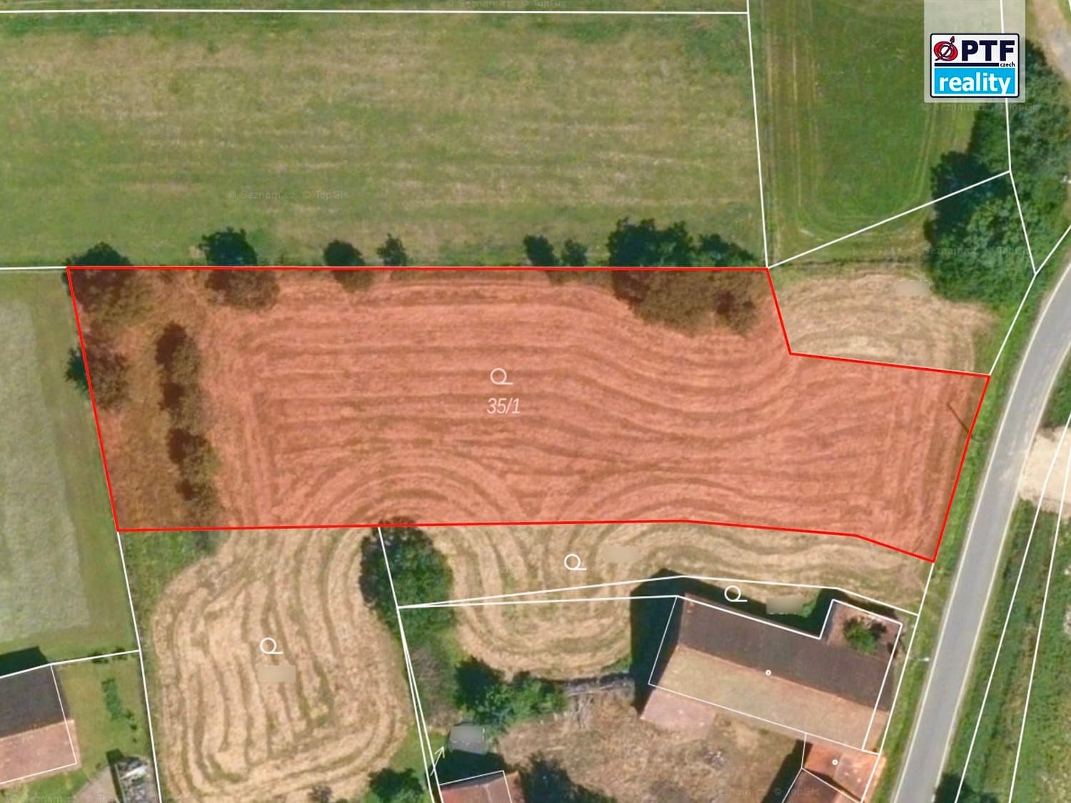 Prodej stavebního pozemku (2430 m²), Újezd u Horšic — Horšice (fotografie 6)