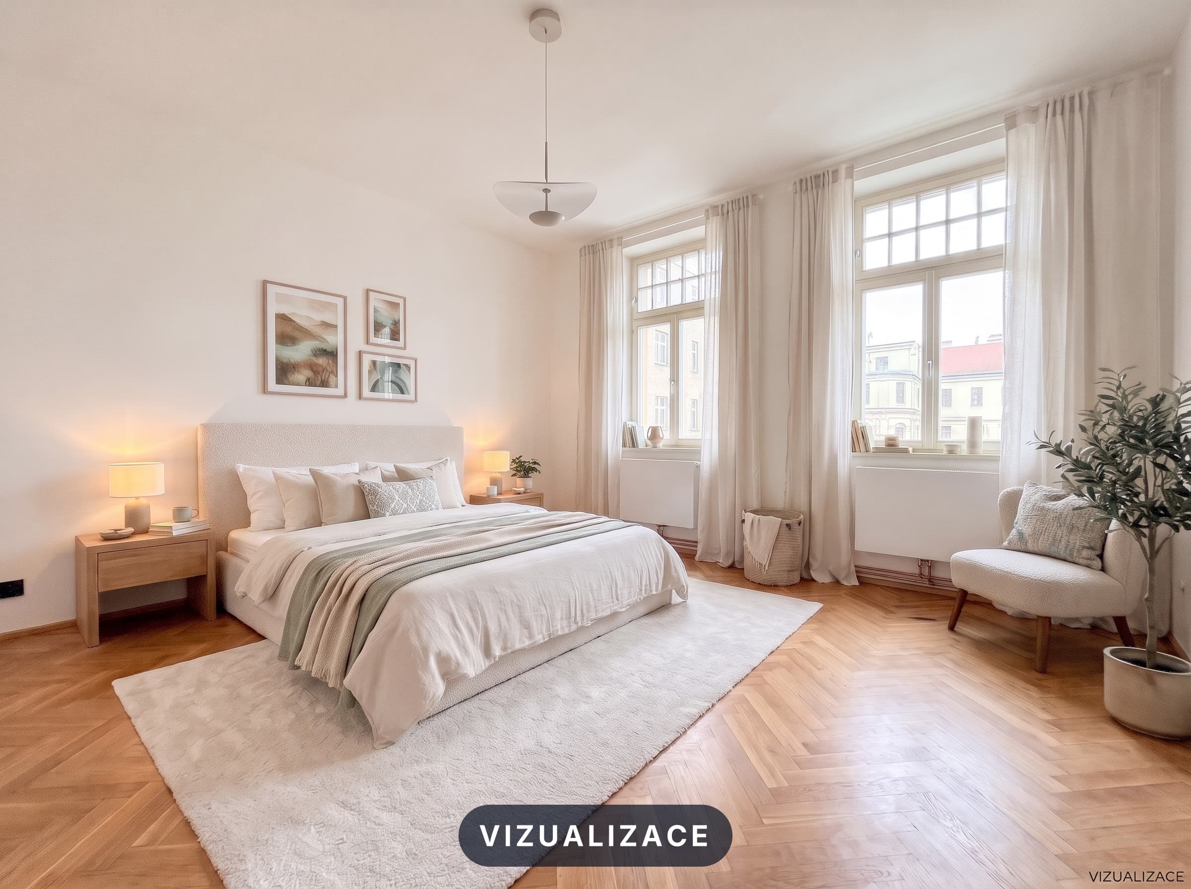 Pronájem slunného bytu 3+1 72 m² v centru Plzně — Plzeň (fotografie 6)